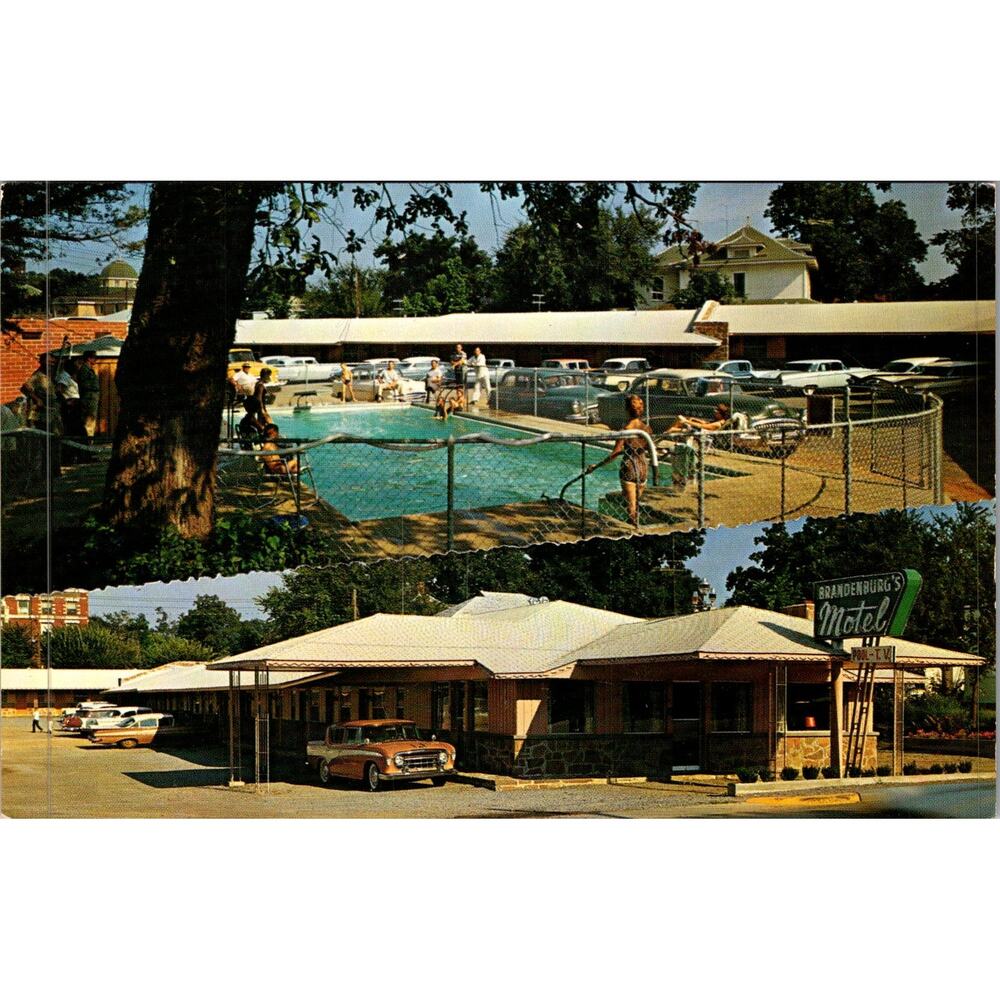 Brandenburg Motel in Downtown Akota OK Vintage Postcard SP17-25